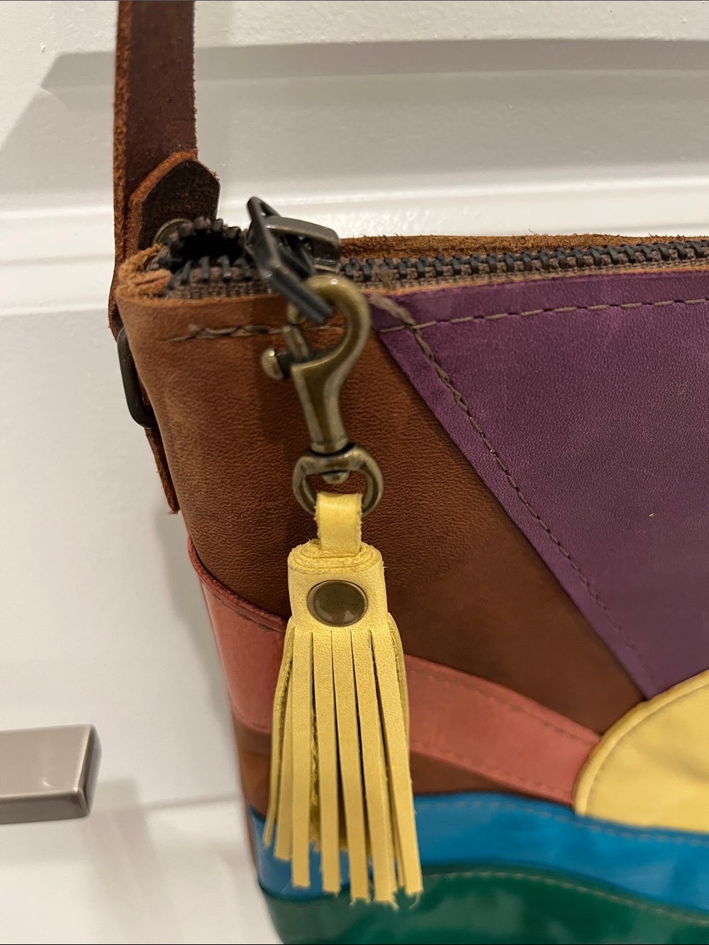 Genuine Leather Handmade Sunrise Multicolor With Adjustable Strap - Picture 2 of 13